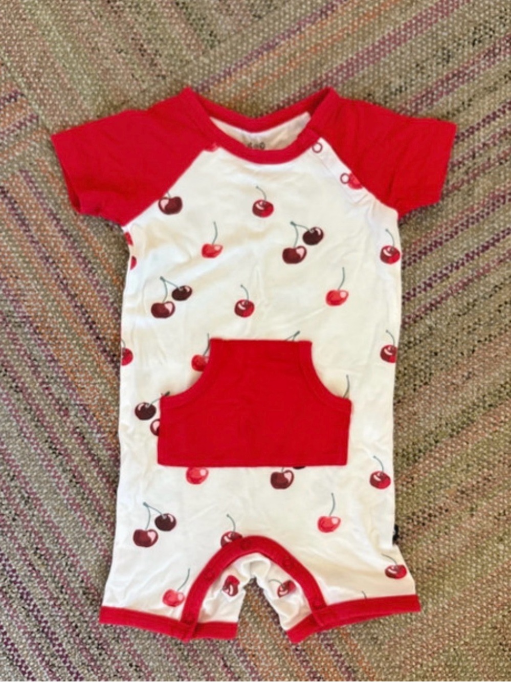 Kyte Baby Cherries Shortall 12-18m